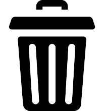 Rubbish bin with lid