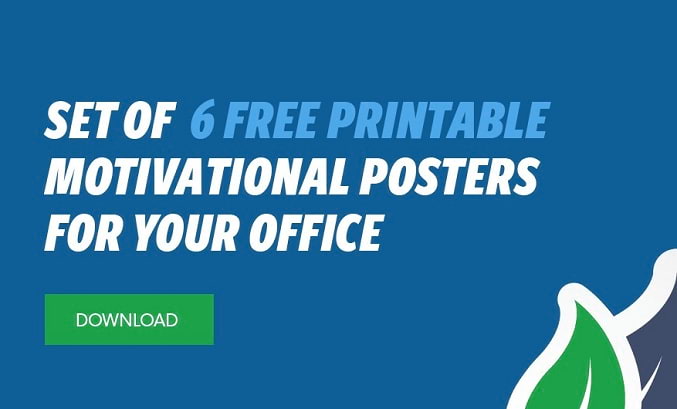 Set of 6 free motivational posters for your office