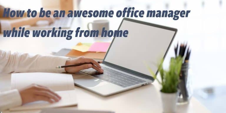 Office manager working from home